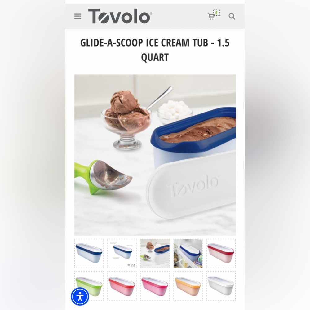 Tovolo Glide-A-Scoop Ice Cream Tub - Red